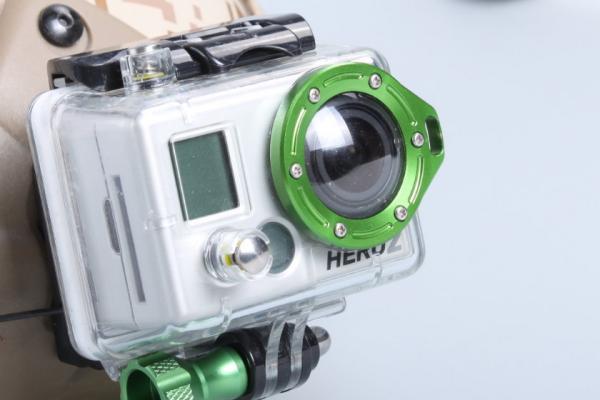 G TMC GoPro Aluminum LANYARD RING Mount For Hero2 ( Green )